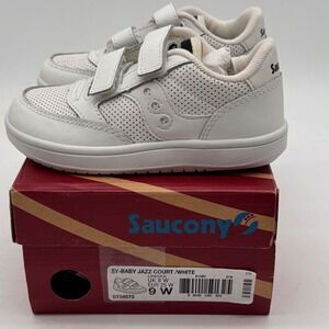 Saucony Baby Jazz Court White‎ Sneakers US 9W EUR 25 Toddler Kid Shoes